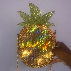 Glitter Pineapple Purse
